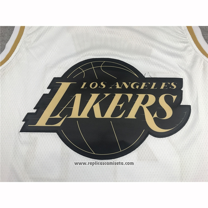 Camiseta Golden Edition Los Angeles Lakers Lebron James #23 Blanco